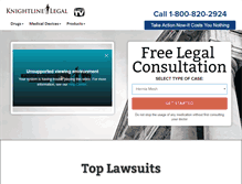 Tablet Screenshot of knightlinelegal.com